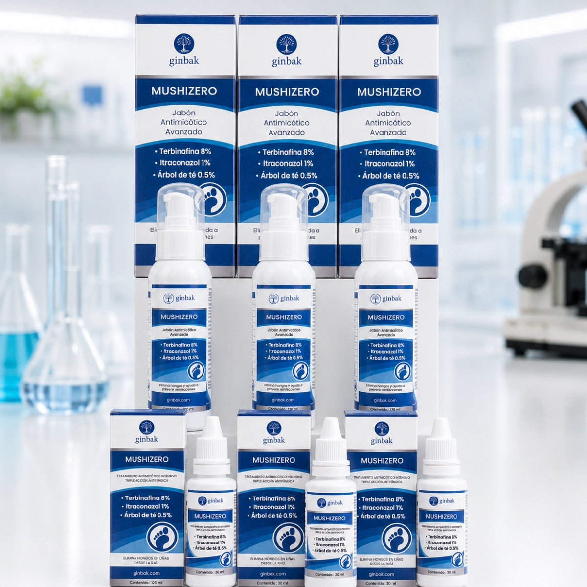 Pack de 3 Terbinafina + Jabón Antimicótico